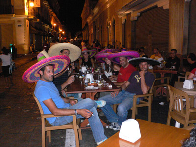 tourists at la paranda restaurant