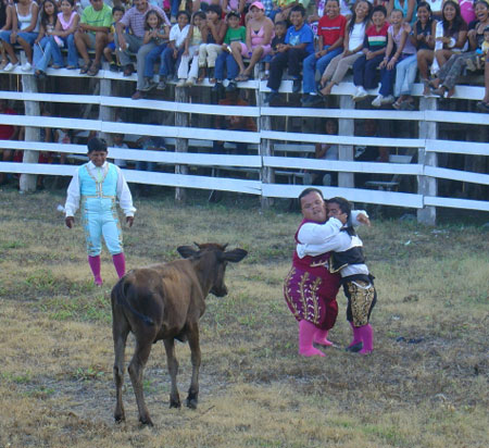 enanitos bullfighting with baby toro. (photo: alison brovold)