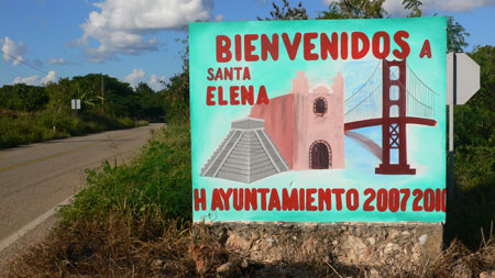the santa elena welcome sign
